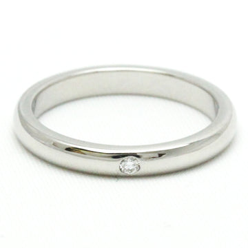 TIFFANY Stacking Band Ring Elsa Peretti Platinum Fashion Diamond Band Ring Carat/0.02 Silver
