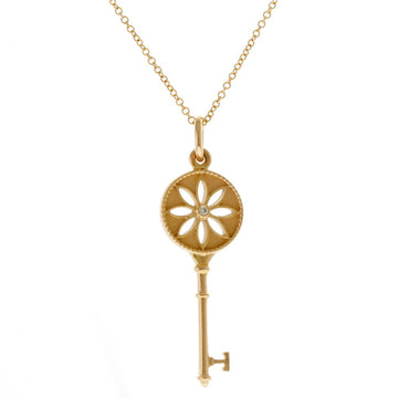TIFFANY&Co. Daisy Key Necklace 18K K18 Yellow Gold Diamond Women's R&K Recycle King