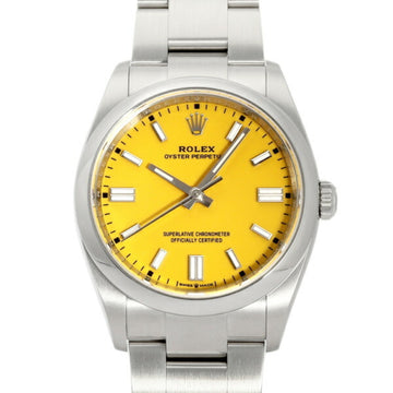 ROLEX Oyster Perpetual 36 126000 Yellow Dial Watch Men's
