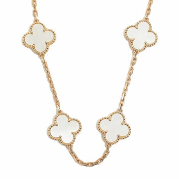 VAN CLEEF & ARPELS Vintage Alhambra Necklace 10 Motifs K18PG Mother of Pearl Order Item