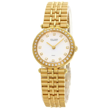 VAN CLEEF & ARPELS 16602 B1M Sports 1 Diamond Bezel Watch K18 Yellow Gold/K18YG/Diamond Women's