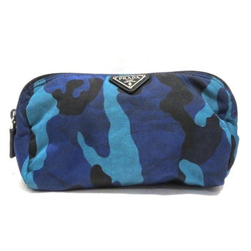 Prada Pouch 1N0693 Nylon Blue x Camouflage Women's Bag