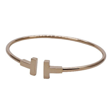 TIFFANY&Co. Bracelet Ladies 750PG T Wire Medium Pink Gold 60010744 Polished