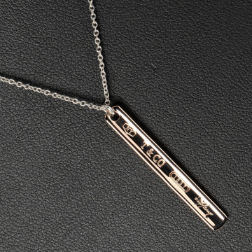 TIFFANY 1837 Bar Necklace Silver 925 Rubedo Metal &Co.