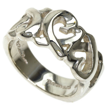 TIFFANY Triple Loving Heart Ring Silver Ladies &Co.