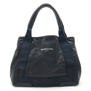 BALENCIAGA 339933 Women's Leather Handbag,Tote Bag Navy