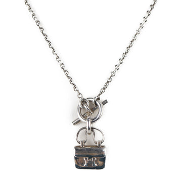 HERMES Amulet Constance Necklace Ag925 Silver Bag Motif Pendant