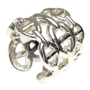 HERMES Chaine d'Ancre Enchene GM #54 Ring Silver Ladies
