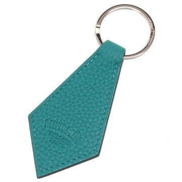 HERMES Portocre Tab Leather Green Bag Charm Keychain
