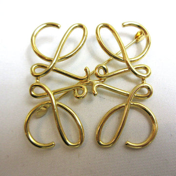 LOEWE accessory brooch anagram metal pin gold