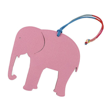 HERMES Petit Ash Other Accessories Vaux Epson Swift Pink Brown Elephant Bag Charm