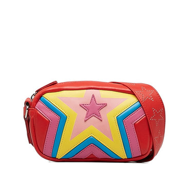 STELLA MCCARTNEY Star One Shoulder Bag Red Multicolor Leather Women's