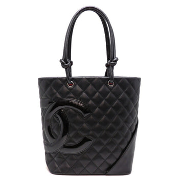 CHANEL] Chanel Cambon Line A25167 Handbag Leather Black Ladies