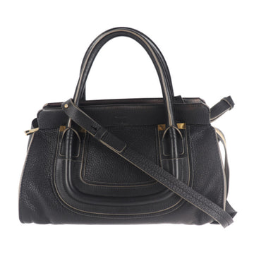 CHLOE  Everston handbag 3S1186-944 leather black 2WAY shoulder bag