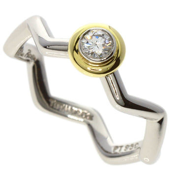 TIFFANY Zigzag Diamond Ring Platinum PT950/K18YG Women's &Co.
