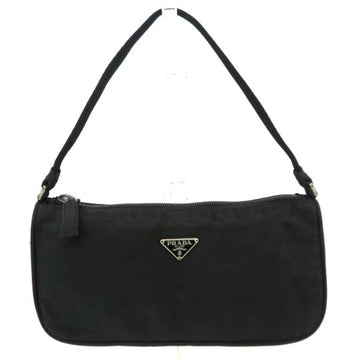 Prada Triangle Logo Plate Pouch Bag Handbag Ladies