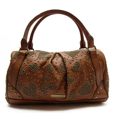 BURBERRY handbag brown series leather x studs