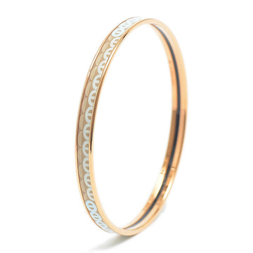 Hermes Email Bangle Bracelet Enamel/Metal Rose Gold