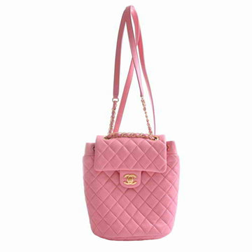 Chanel lambskin matelasse here mark mini backpack pink