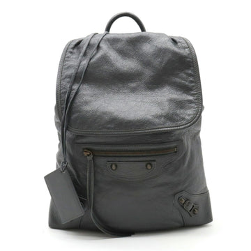BALENCIAGA Classic Traveler S Rucksack Backpack Leather Gray 387285