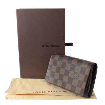 LOUIS VUITTON/Louis Vuitton Portefeuille Tresor bi-fold wallet Damier Ebene N61736 CA0036