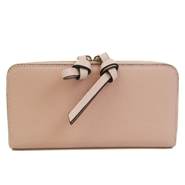 CHLOE CHC17AP941H9Q Leather Long Wallet [bi-fold] Pink Beige