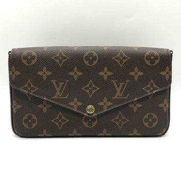 LOUIS VUITTON Shoulder Bag Pochette Felicie Monogram M61276 Women's Brown
