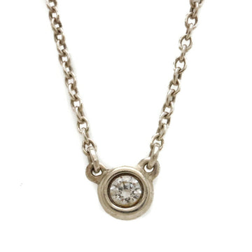 TIFFANY&Co.  Elsa Peretti Visor Yard Diamond Necklace Pendant Ag925 SV925 Silver 1PD