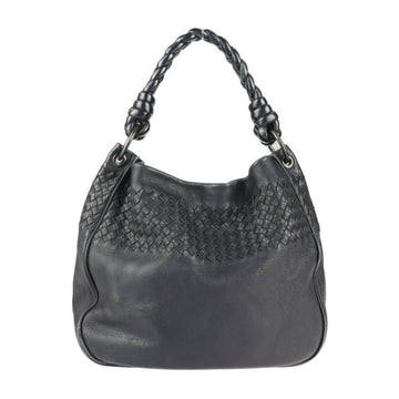Bottega Veneta Hobo Intrecciato Shoulder Bag 174526 Leather Black One