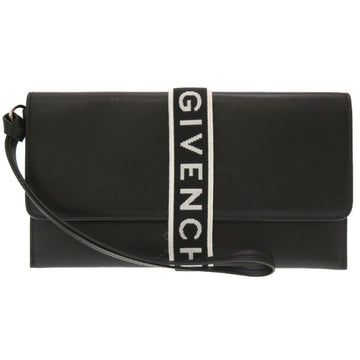 GIVENCHY leather black clutch bag