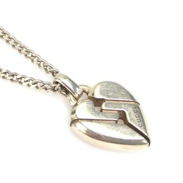 GUCCI Necklace Heart Motif Silver 925 Women's