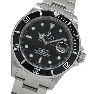 ROLEX Submariner 16610 M No. Watch Men's Date Automatic Winding AT Stainless Steel Silver Black Roulette Polished