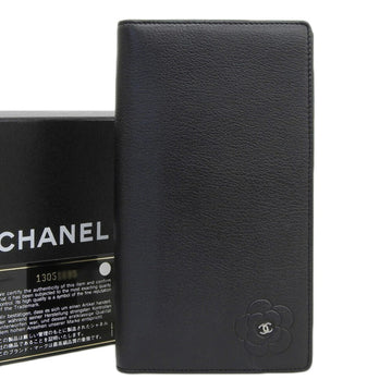 CHANEL here mark logo camellia butterfly long wallet A46511 13 series boutique seal 2010.3.14.O.S