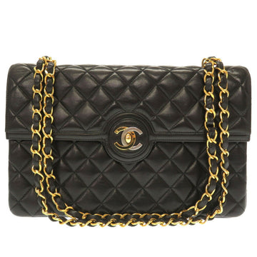 Chanel Matelasse Lambskin Black No. 3 Paris Limited Gold Chain Shoulder Bag Cocomark