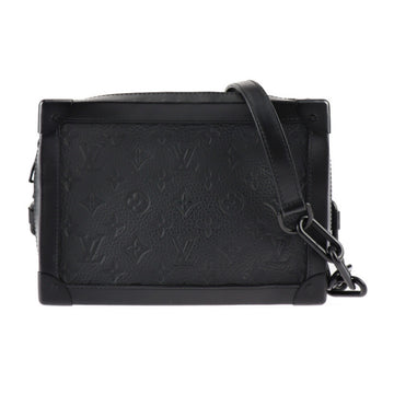 LOUIS VUITTON Soft Trunk Monogram Shoulder Bag M55700 Taurillon Leather Black Chain Vuitton