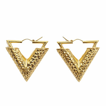 LOUIS VUITTON Brooke Dreil Essential V Earrings M64270 Gold Metal Women's