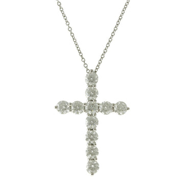 TIFFANY cross necklace Pt950 platinum diamond ladies &Co.