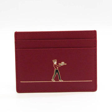 Cartier Diabolo De Cartier L3001945 Leather Card Case Wine Red