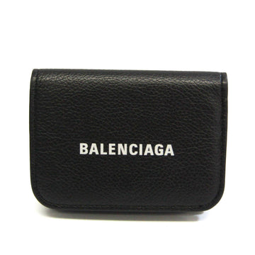 BALENCIAGA CASH MIN 593813 Men,Women Leather Wallet [tri-fold] Black