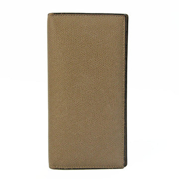VALEXTRA Vertical 12 Card V8L21 Men,Women Leather Long Bill Wallet [bi-fold] Beige