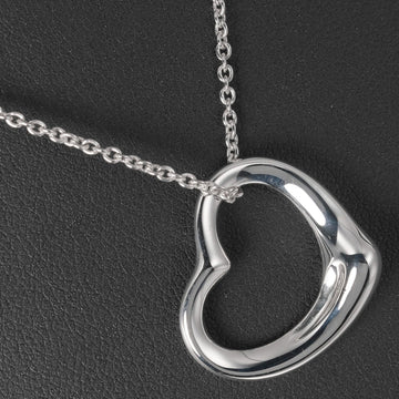 TIFFANY Open Heart Necklace Silver 925 &Co. Women's