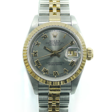 ROLEX Datejust 69173 X number automatic winding Roman numeral gray dial ladies watch