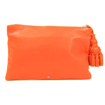 ANYA HINDMARCH Women's Leather Clutch Bag Orange