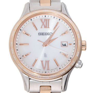SEIKO Lukia Men's Watch 1B35-0AB0 Stainless Steel White Dial
