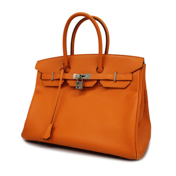 HERMESAuth  Birkin 35 Women's Epsom Leather Handbag Orange
