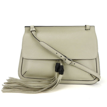 GUCCI shoulder bag bamboo daily 370826 leather ivory ladies banboo