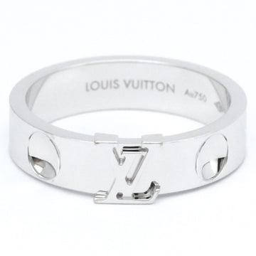 LOUIS VUITTON Berg Amplant Q9K98D White Gold [18K] Fashion No Stone Band Ring Silver