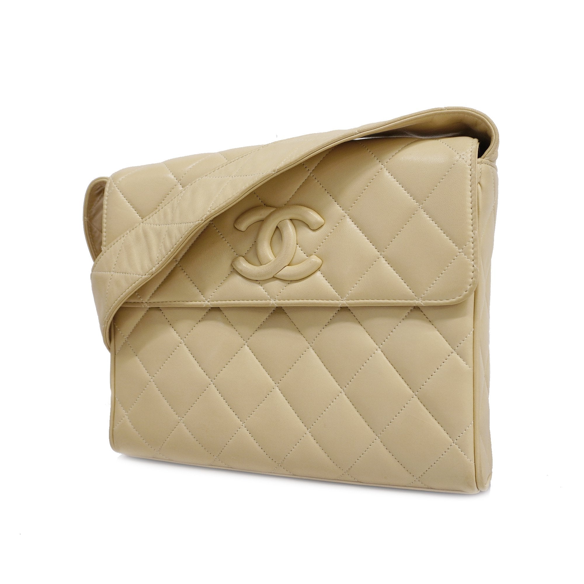 Chanel AS3932 Flap Classic Bag CF Lambskin White Gold - lushenticbags