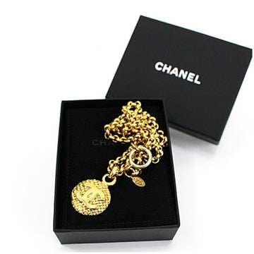 Chanel Necklace Pendant Coco Mark CC Gold CHANEL Ladies