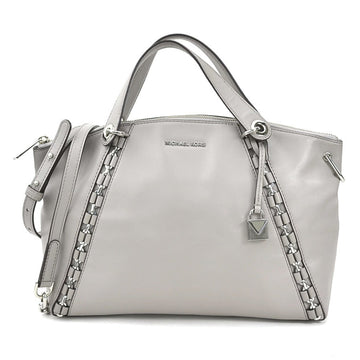 MICHAEL KORS Handbag Crossbody Shoulder Bag Leather Gray Women's
